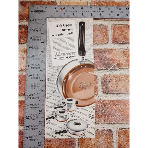 1950 Ekco Electroware Copper‎ Bottom Utensils Pans Pots Kitchen Vtg Print Ad - Picture 4 of 6